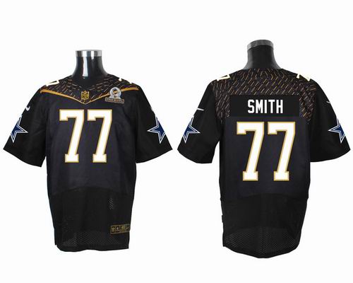 Nike Dallas Cowboys 77# Tyron Smith black 2016 Pro Bowl Elite Jersey
