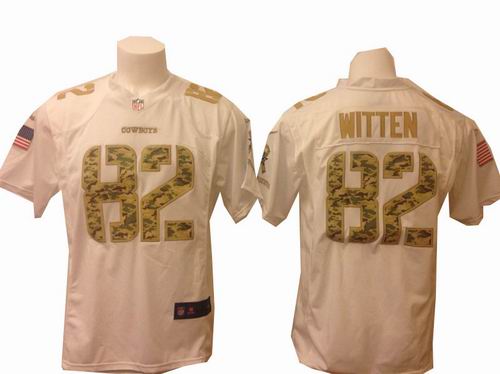 Nike Dallas Cowboys 82# Jason Witten White Salute to Service Game jerseys