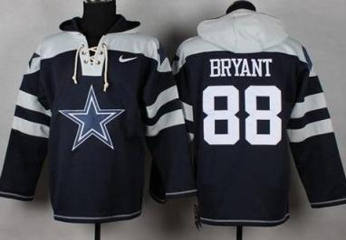 Nike Dallas Cowboys 88 Dez Bryant Navy Blue Player Pullover NFL Hoodie