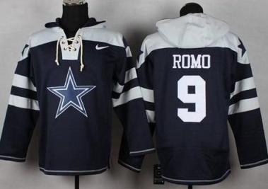 Nike Dallas Cowboys 9 Tony Romo Navy Blue Player Pullover NFL Hoodie