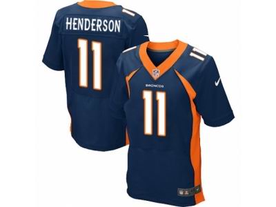 Nike Denver Broncos #11 Carlos Henderson Elite Navy Blue Jersey
