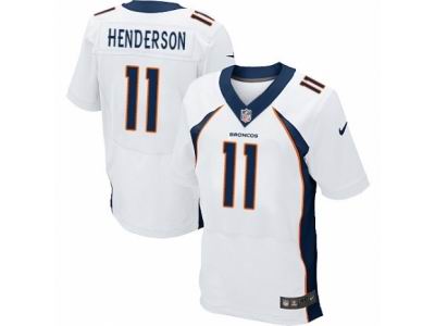 Nike Denver Broncos #11 Carlos Henderson Elite White NFL Jersey