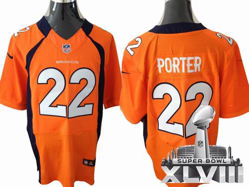 Nike Denver Broncos #22 Tracy Porter orange elite 2014 Super bowl XLVIII(GYM) Jersey