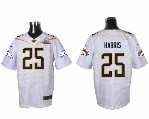Nike Denver Broncos #25 Chris Harris white 2016 Pro Bowl Elite Jersey