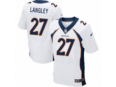 Nike Denver Broncos #27 Brendan Langley Elite White NFL Jersey