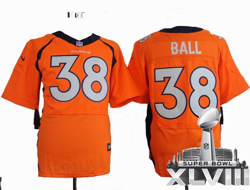 Nike Denver Broncos #38 Montee Ball orange elite 2014 Super bowl XLVIII(GYM) Jersey