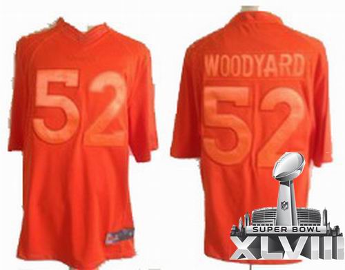 Nike Denver Broncos #52 Wesley Woodyard Drenched Limited Orange 2014 Super bowl XLVIII(GYM) Jersey