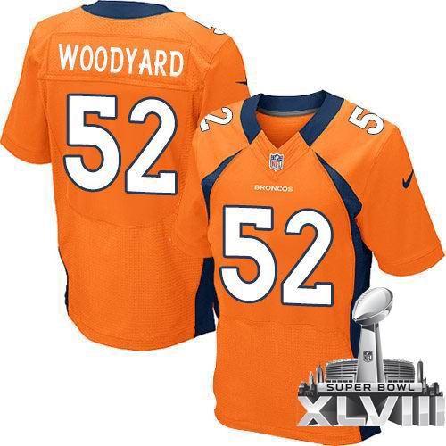 Nike Denver Broncos #52 Wesley Woodyard Elite Orange 2014 Super bowl XLVIII(GYM) Jersey