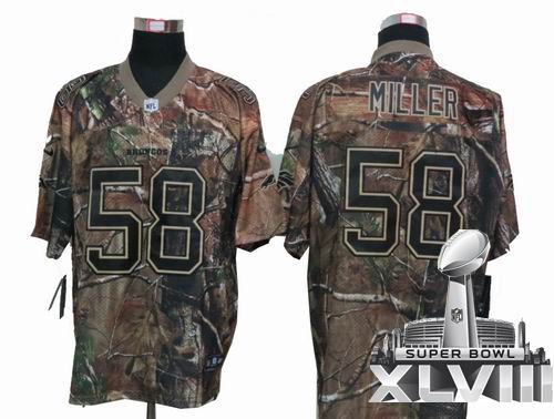 Nike Denver Broncos #58 Von Miller Elite Realtree 2014 Super bowl XLVIII(GYM) Jersey