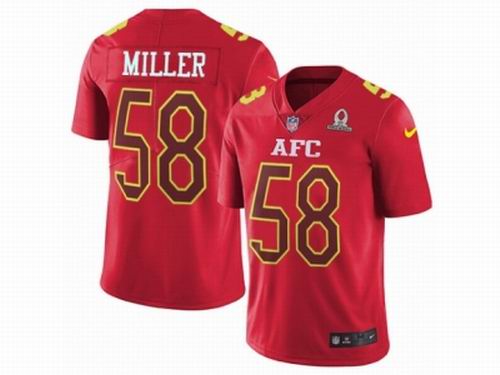 Nike Denver Broncos #58 Von Miller Limited Red 2017 Pro Bowl NFL Jersey