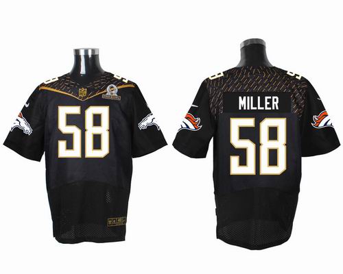 Nike Denver Broncos #58 Von Miller black 2016 Pro Bowl Elite Jersey