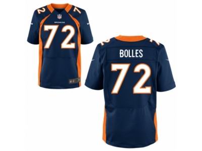 Nike Denver Broncos #72 Garett Bolles Blue Elite Jersey
