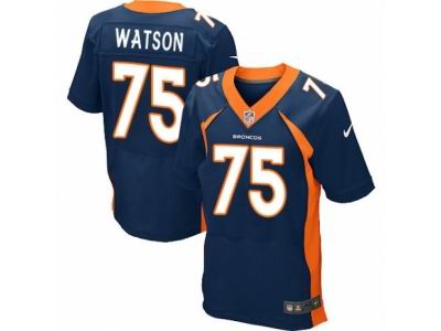 Nike Denver Broncos #75 Menelik Watson Elite Navy Blue Jersey