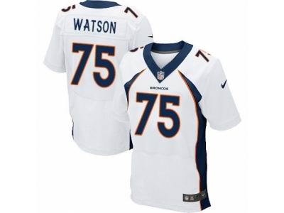 Nike Denver Broncos #75 Menelik Watson Elite White NFL Jersey