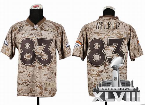 Nike Denver Broncos #83 Wes Welker New Camo US.Mccuu 2014 Super bowl XLVIII(GYM) Jersey