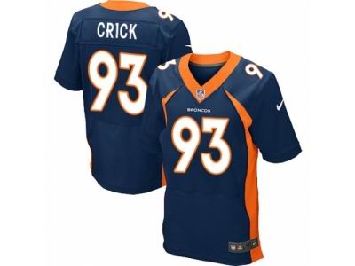 Nike Denver Broncos #93 Jared Crick Elite Navy Blue Jersey