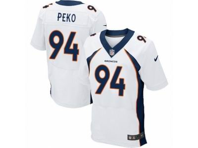 Nike Denver Broncos #94 Domata Peko Elite White NFL Jersey