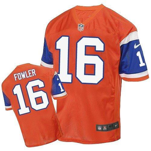 Nike Denver Broncos 16 Bennie Fowler Orange Throwback NFL Elite Jersey