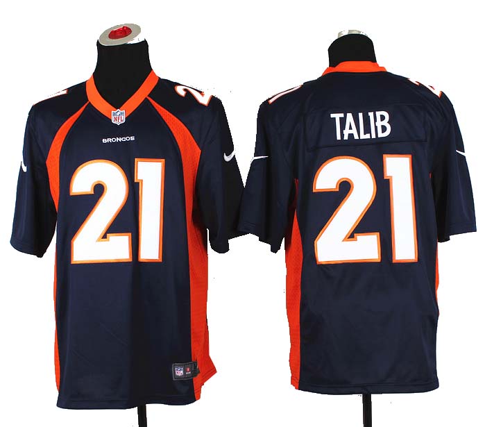 Nike Denver Broncos 21# Aqib Talib blue game jerseys
