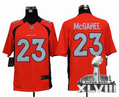 Nike Denver Broncos 23# Willis McGahee orange limited 2014 Super bowl XLVIII(GYM) Jersey