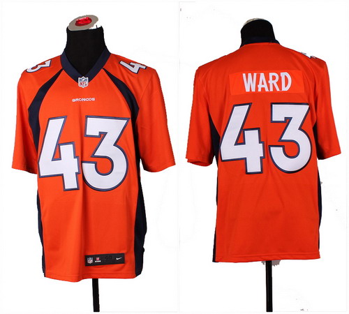 Nike Denver Broncos 43# T.J. Ward Team Color Orange game Jersey