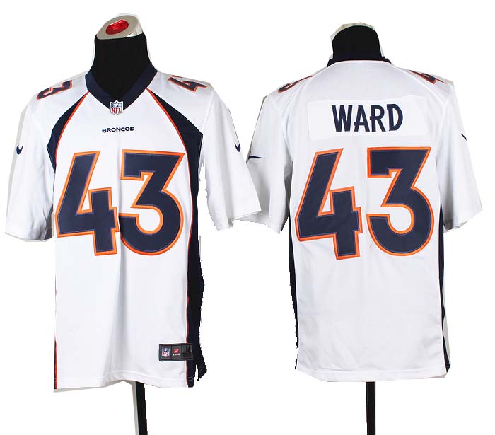 Nike Denver Broncos 43# T.J. Ward Team Color white game Jersey