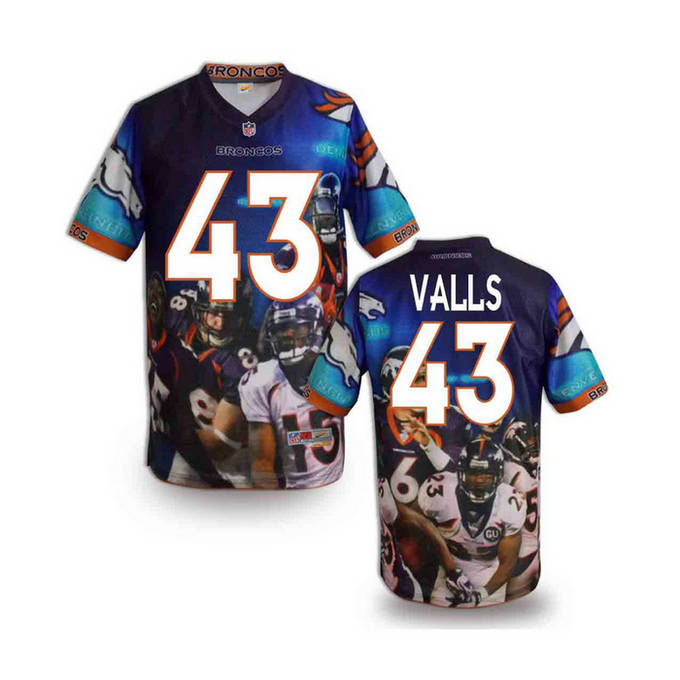 Nike Denver Broncos 43 VALLS blue fashion NFL jerseys