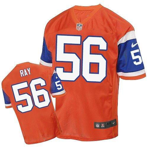 Nike Denver Broncos 56 Shane Ray Orange Throwback NFL Elite Jersey
