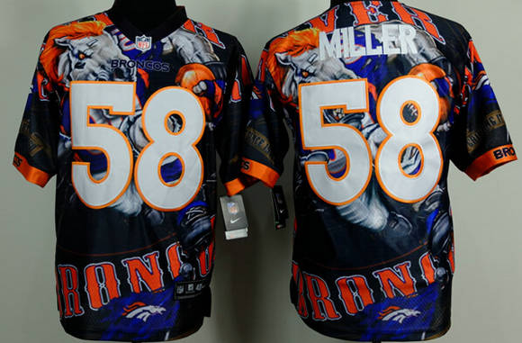 Nike Denver Broncos 58 Von Miller Fanatical Version NFL Jerseys