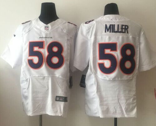 Nike Denver Broncos 58 Von Miller White NFL Elite Event Jersey