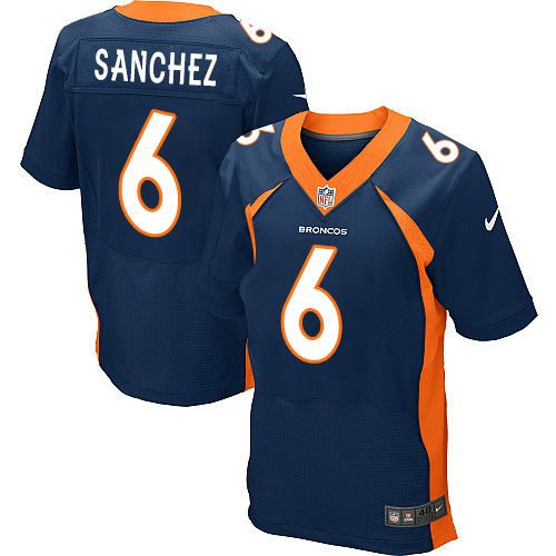 Nike Denver Broncos 6 Mark Sanchez Navy Blue Alternate NFL New Elite Jersey