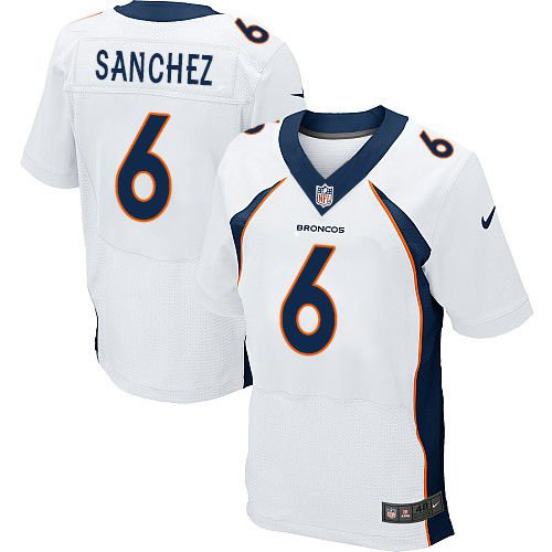 Nike Denver Broncos 6 Mark Sanchez White NFL New Elite Jersey