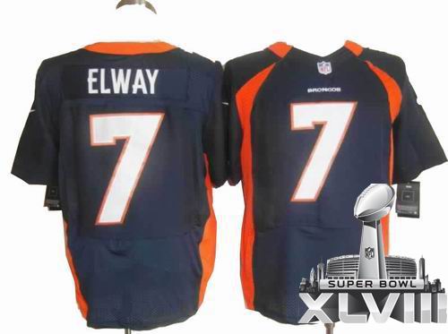 Nike Denver Broncos 7# John Elway blue elite 2014 Super bowl XLVIII(GYM) Jersey