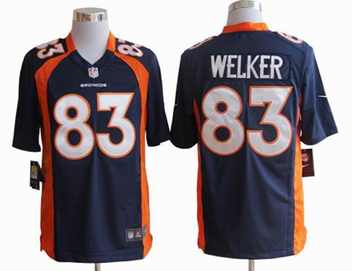 Nike Denver Broncos 83# Wes Welker blue game Jersey