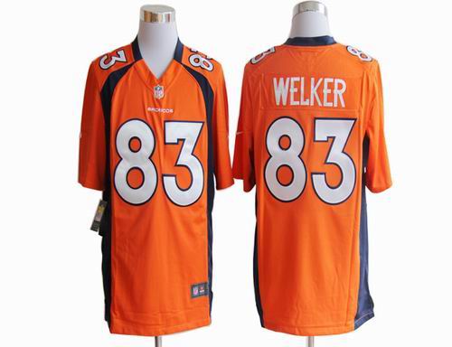 Nike Denver Broncos 83# Wes Welker orange game Jersey