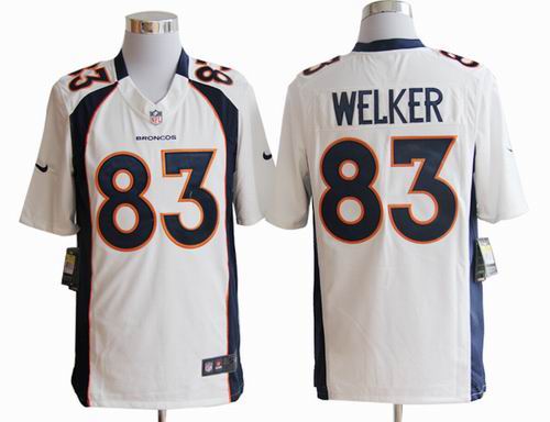 Nike Denver Broncos 83# Wes Welker white game Jersey