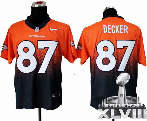 Nike Denver Broncos 87# Eric Decker Elite Drift II Fashion 2014 Super bowl XLVIII(GYM) Jersey