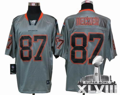Nike Denver Broncos 87# Eric Decker Lights Out grey elite 2014 Super bowl XLVIII(GYM) Jersey