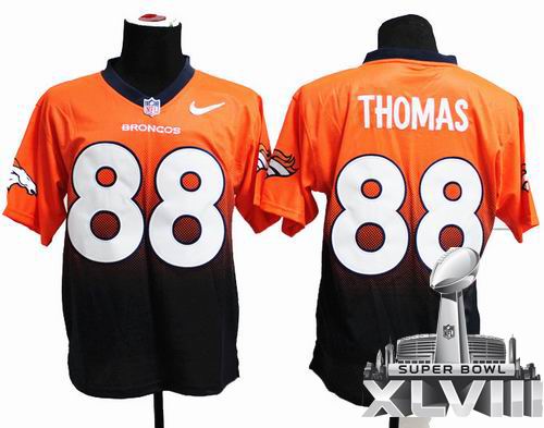 Nike Denver Broncos 88# Demaryius Thomas Elite Drift II Fashion 2014 Super bowl XLVIII(GYM) Jersey
