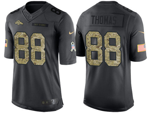 Nike Denver Broncos 88 Demaryius Thomas Black NFL Salute to Service Limited Jerseys