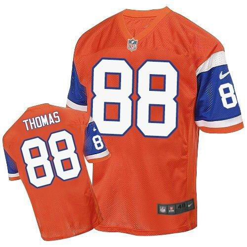 Nike Denver Broncos 88 Demaryius Thomas Orange Throwback NFL Elite Jersey