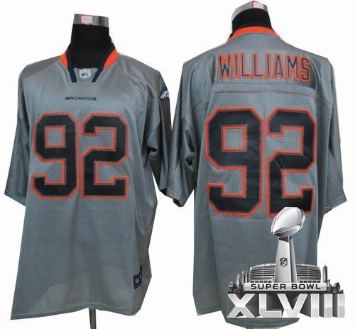 Nike Denver Broncos 92# Sylvester Williams Lights Out grey 2014 Super bowl XLVIII(GYM) Jersey
