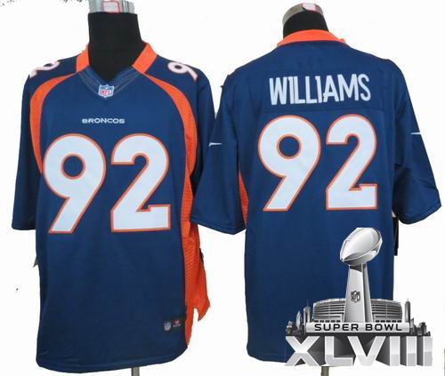Nike Denver Broncos 92# Sylvester Williams blue limited Team Color 2014 Super bowl XLVIII(GYM) Jersey