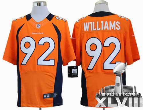 Nike Denver Broncos 92# Sylvester Williams orange elite 2014 Super bowl XLVIII(GYM) Jersey