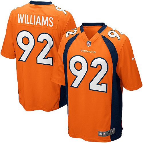 Nike Denver Broncos 92# Sylvester Williams orange game Team Color Jersey