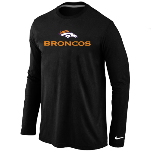 Nike Denver Broncos Authentic Logo Long Sleeve T-Shirt Black