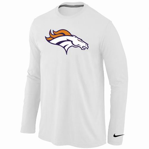 Nike Denver Broncos Logo Long Sleeve T-Shirt WHITE