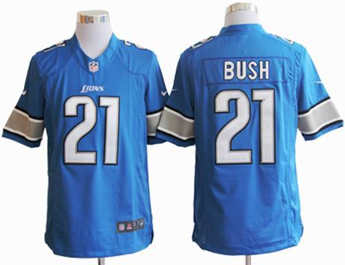 Nike Detroit Lions #21 Reggie Bush blue game jerseys