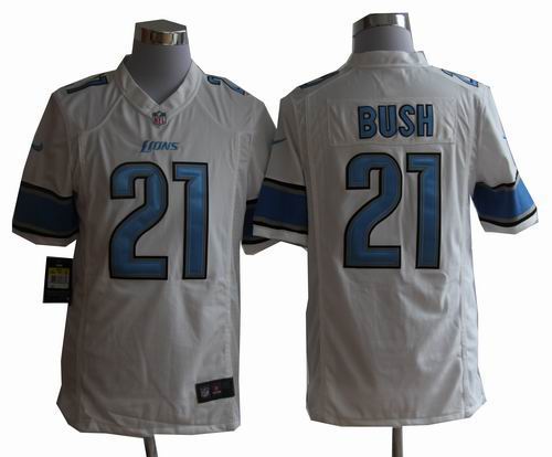 Nike Detroit Lions #21 Reggie Bush white elite jerseys