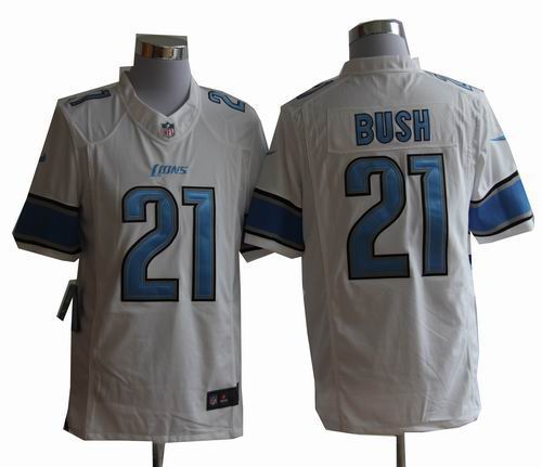 Nike Detroit Lions #21 Reggie Bush white game jerseys